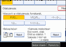 A kezel�panel k&eacute;perny�j&eacute;nek bemutat&aacute;sa