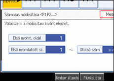 A kezel�panel k&eacute;perny�j&eacute;nek bemutat&aacute;sa