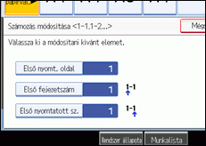 A kezel�panel k&eacute;perny�j&eacute;nek bemutat&aacute;sa