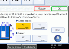 A kezel�panel k&eacute;perny�j&eacute;nek bemutat&aacute;sa