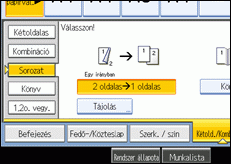 A kezel�panel k&eacute;perny�j&eacute;nek bemutat&aacute;sa