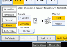 A kezel�panel k&eacute;perny�j&eacute;nek bemutat&aacute;sa