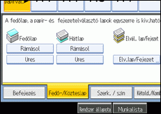 A kezel�panel k&eacute;perny�j&eacute;nek bemutat&aacute;sa