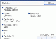 A kezel�panel k&eacute;perny�j&eacute;nek bemutat&aacute;sa