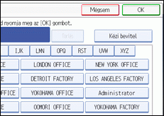 A kezel�panel k&eacute;perny�j&eacute;nek bemutat&aacute;sa