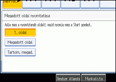 A kezel�panel k&eacute;perny�j&eacute;nek bemutat&aacute;sa