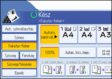 A kezel�panel k&eacute;perny�j&eacute;nek bemutat&aacute;sa