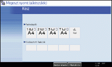 A kezel�panel k&eacute;perny�j&eacute;nek bemutat&aacute;sa