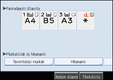 A kezel�panel k&eacute;perny�je