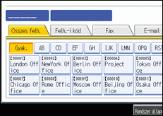 műveleti kezelőpanel képernyője, illusztráció