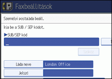 Kezelőpanel képernyője, illusztráció