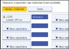 Kezelőpanel képernyője, illusztráció