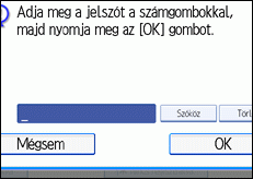 Kezelőpanel képernyője, illusztráció