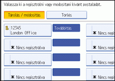 Kezelőpanel képernyője, illusztráció