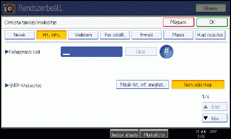 Kezelőpanel képernyője, illusztráció