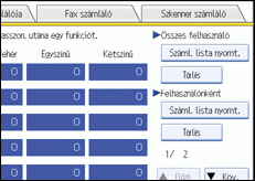 Kezelőpanel képernyője, illusztráció