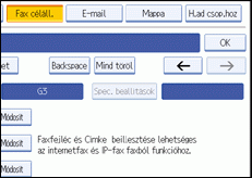 Kezelőpanel képernyője, illusztráció