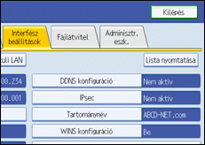 műveleti kezelőpanel képernyője, illusztráció