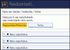 Kezelőpanel képernyője, illusztráció