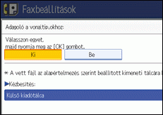 Kezelőpanel képernyője, illusztráció