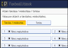 Kezelőpanel képernyője, illusztráció