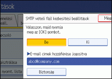 Kezelőpanel képernyője, illusztráció