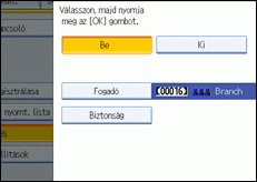 Kezelőpanel képernyője, illusztráció