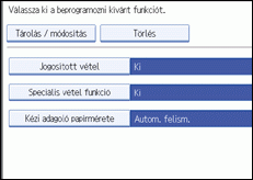 Kezelőpanel képernyője, illusztráció