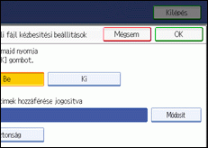 Kezelőpanel képernyője, illusztráció