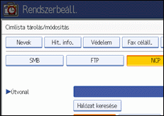 Kezelőpanel képernyője, illusztráció