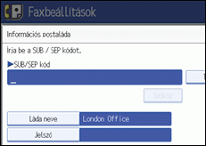 Kezelőpanel képernyője, illusztráció