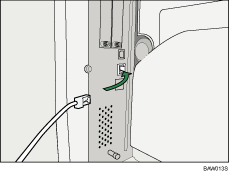 Иллюстрация подключения кабеля интерфейса Ethernet
