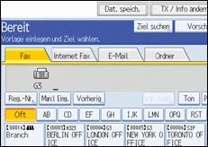 Abbildung des Bedienfelds