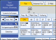 Abbildung des Bedienfelds