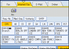 Abbildung des Bedienfelds