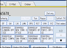 Abbildung des Bedienfelds
