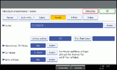 Abbildung des Bedienfelds