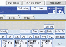 Abbildung des Bedienfelds