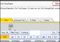 Abbildung des Bedienfelds