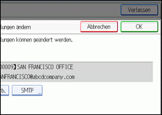 Abbildung des Bedienfelds