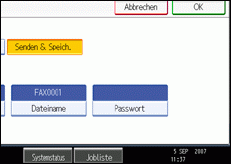 Abbildung des Bedienfelds