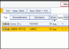 Abbildung des Bedienfelds