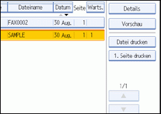 Abbildung des Bedienfelds