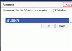 Abbildung des Bedienfelds