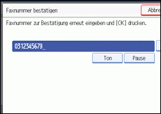 Abbildung des Bedienfelds