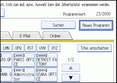 Abbildung des Bedienfelds