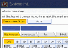 Abbildung des Bedienfelds