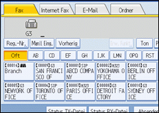 Abbildung des Bedienfelds