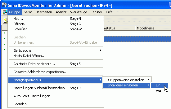 Abbildung des Anwendungsbildschirms