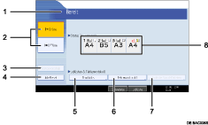 Die Abbildung zeigt die Bedienfeldanzeige